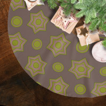 Estrellas y círculos en marrón y verde