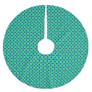 Falda Para El Árbol De Navidad De Poliéster Extracto geométrico azul púrpura verde