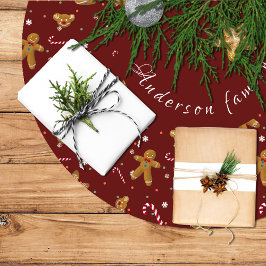 Falda Para El Árbol De Navidad De Poliéster Falda árbol de Navidad en granate y con galletas