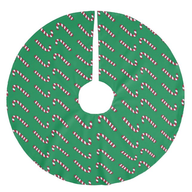 Falda Para El Árbol De Navidad De Poliéster Falda arbórea de Candy Cane (Anverso)