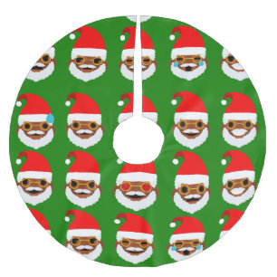 Falda Para El Árbol De Navidad De Poliéster falda arbórea de los emoticonos de la emoji santa 