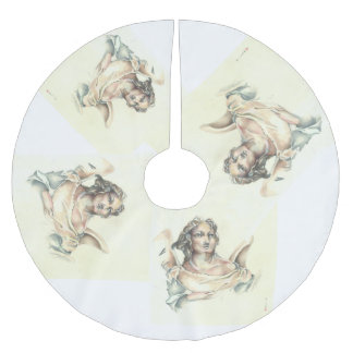 Falda Para El Árbol De Navidad De Poliéster Falda clásica del árbol del ángel