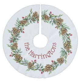 Falda Para El Árbol De Navidad De Poliéster Falda conocida de encargo del árbol de la