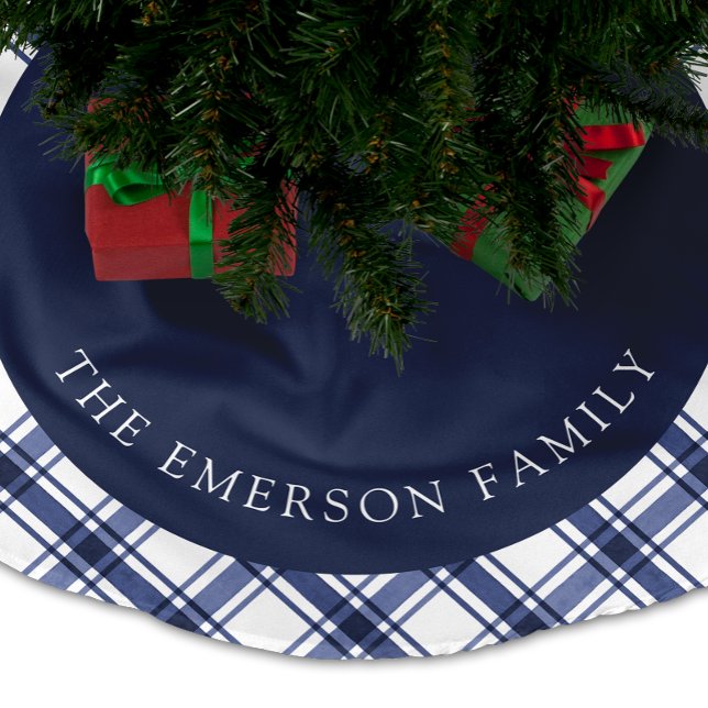 Falda Para El Árbol De Navidad De Poliéster Falda de árbol azul (Blue Tree Skirt
)