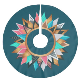 Falda Para El Árbol De Navidad De Poliéster Falda de árbol bohemio