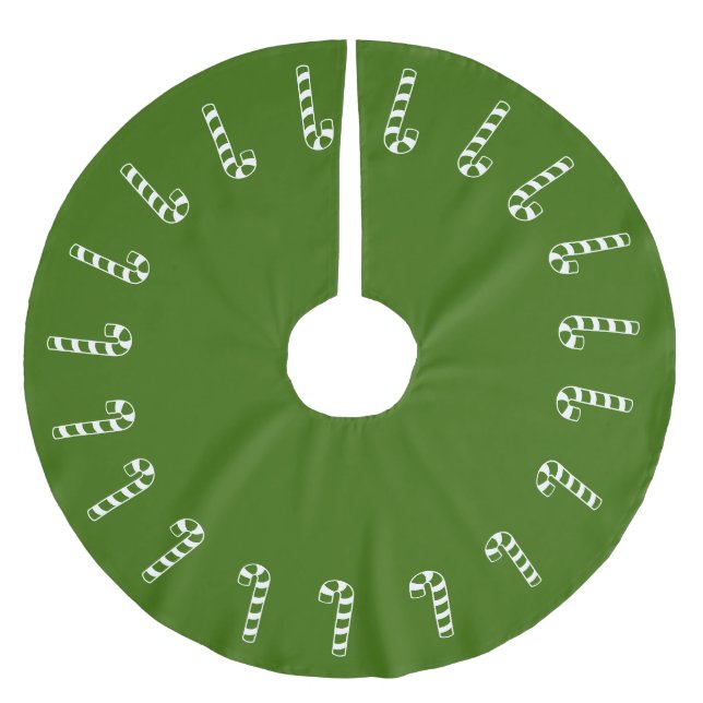 Falda Para El Árbol De Navidad De Poliéster Falda de árbol - Cañones de golosinas verdes (Anverso)