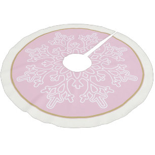Falda Para El Árbol De Navidad De Poliéster Falda de árbol de copo de nieve de vacaciones