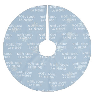 Falda Para El Árbol De Navidad De Poliéster Falda de árbol de copos de nieve francés para Navi