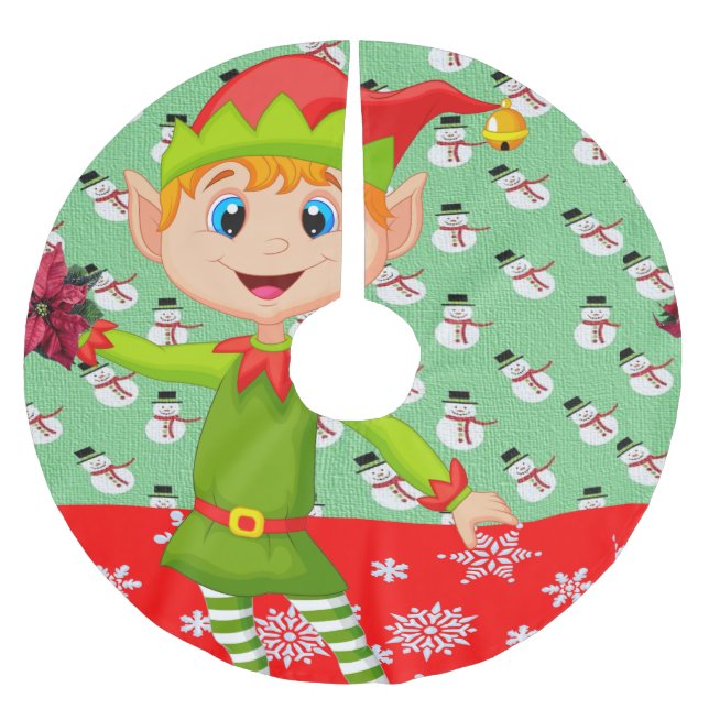 Falda Para El Árbol De Navidad De Poliéster Falda de árbol de Navidad (Anverso)