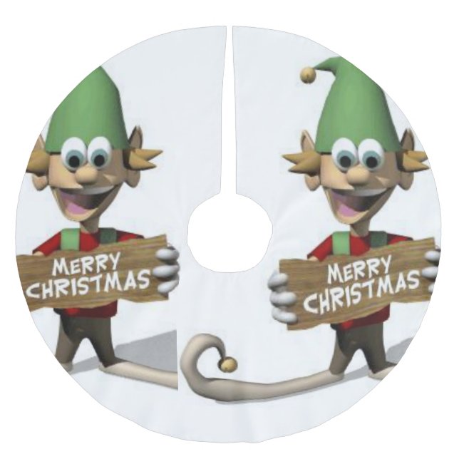 Falda Para El Árbol De Navidad De Poliéster Falda de árbol de Navidad (Anverso)