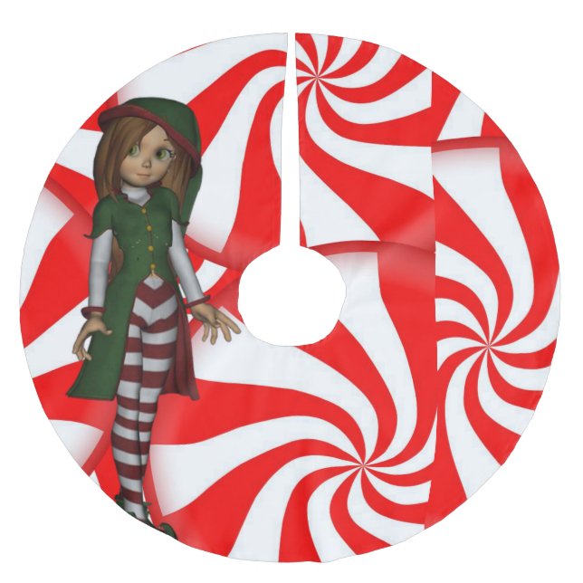 Falda Para El Árbol De Navidad De Poliéster Falda de árbol de Navidad (Anverso)