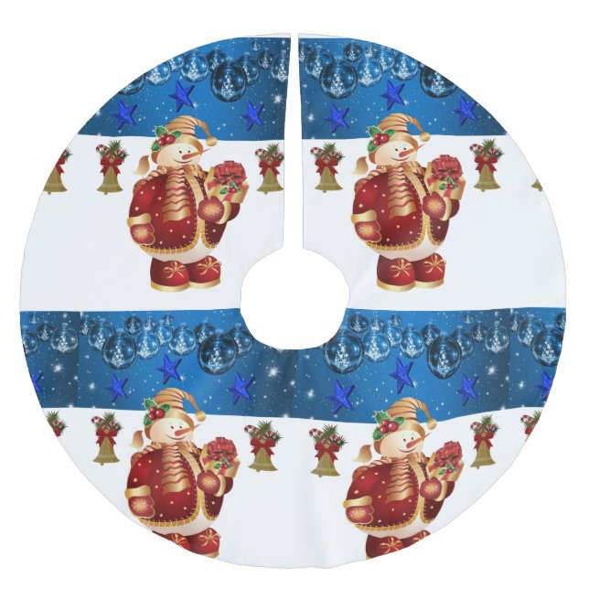 Falda Para El Árbol De Navidad De Poliéster Falda de árbol de Navidad (Anverso)