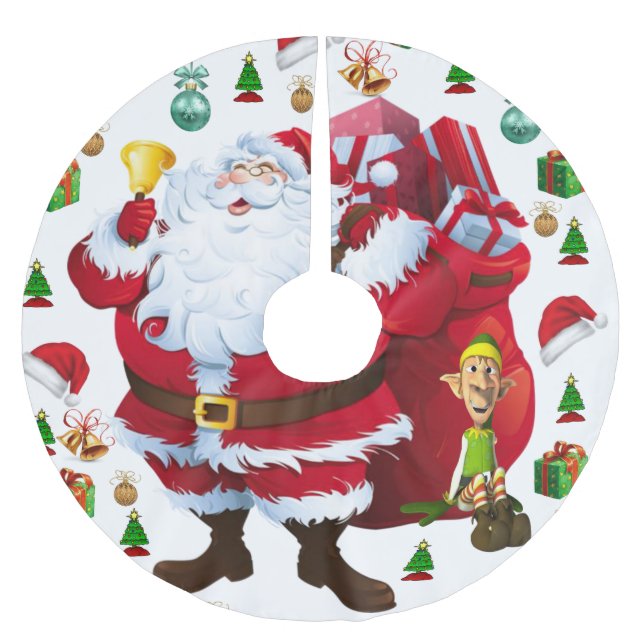 Falda Para El Árbol De Navidad De Poliéster Falda de árbol de Navidad (Anverso)