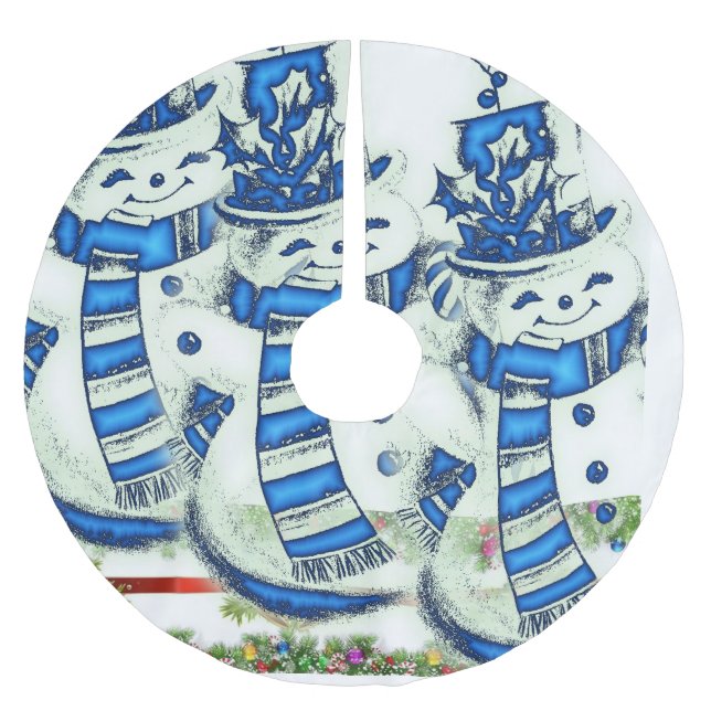 Falda Para El Árbol De Navidad De Poliéster Falda de árbol de Navidad (Anverso)