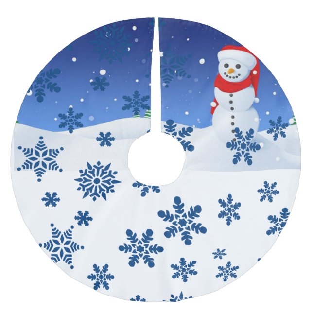 Falda Para El Árbol De Navidad De Poliéster Falda de árbol de Navidad (Anverso)