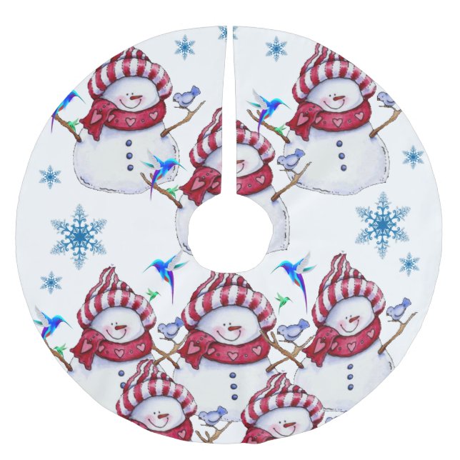 Falda Para El Árbol De Navidad De Poliéster Falda de árbol de Navidad (Anverso)