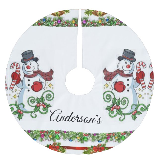 Falda Para El Árbol De Navidad De Poliéster Falda de árbol de Navidad (Anverso)