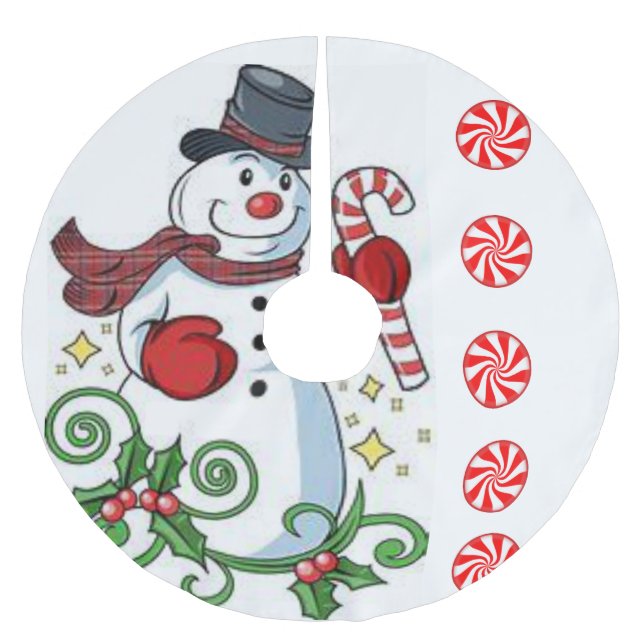 Falda Para El Árbol De Navidad De Poliéster Falda de árbol de Navidad (Anverso)