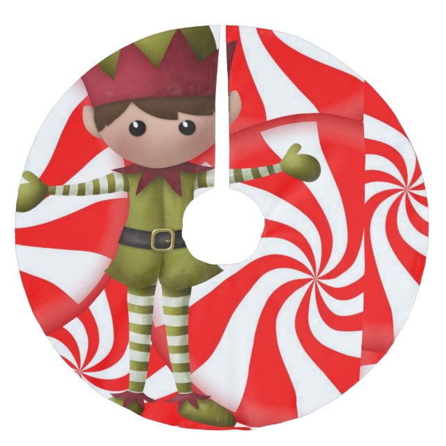 Falda Para El Árbol De Navidad De Poliéster Falda de árbol de Navidad (Anverso)