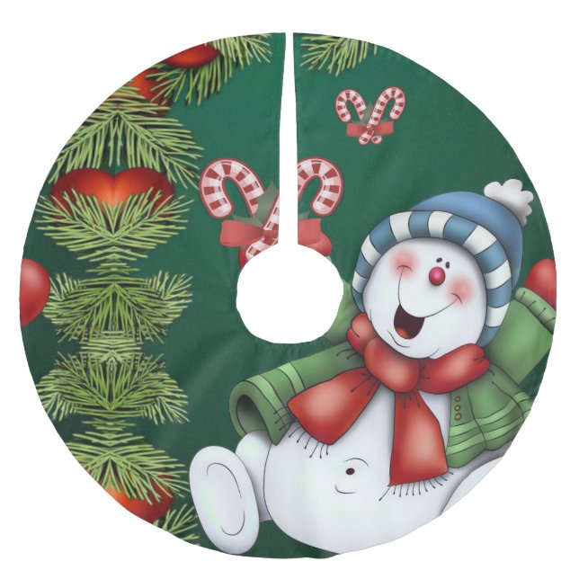 Falda Para El Árbol De Navidad De Poliéster Falda de árbol de Navidad (Anverso)