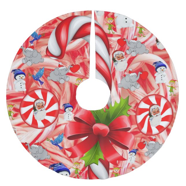 Falda Para El Árbol De Navidad De Poliéster Falda de árbol de Navidad (Anverso)