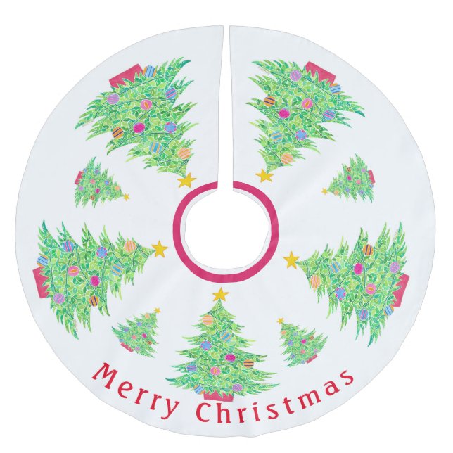 Falda Para El Árbol De Navidad De Poliéster Falda de árbol de Navidad (Anverso)