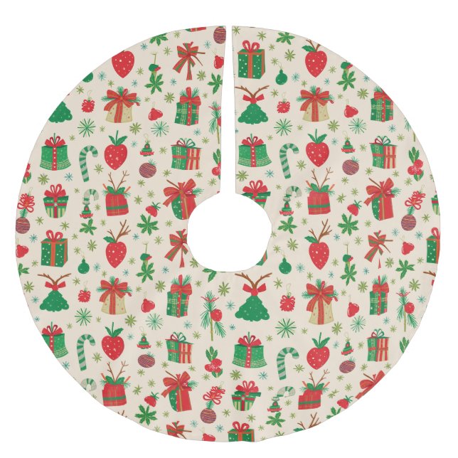 Falda Para El Árbol De Navidad De Poliéster Falda de árbol de Navidad (Anverso)