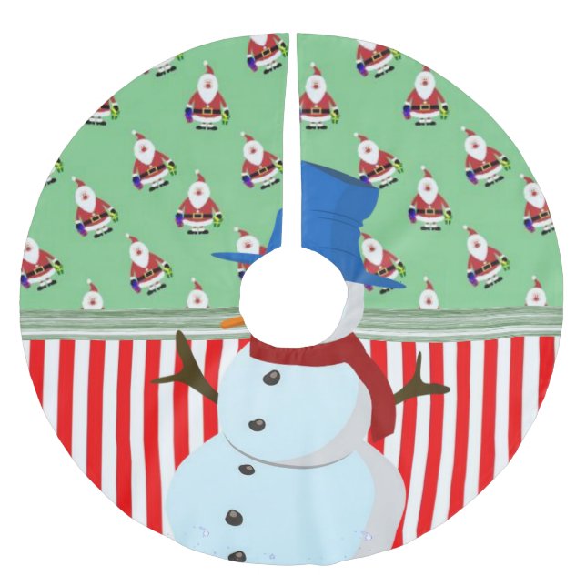 Falda Para El Árbol De Navidad De Poliéster Falda de árbol de Navidad (Anverso)