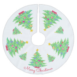 Falda Para El Árbol De Navidad De Poliéster Falda de árbol de Navidad