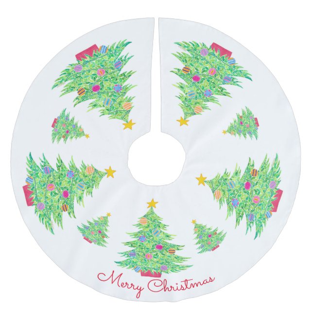 Falda Para El Árbol De Navidad De Poliéster Falda de árbol de Navidad (Anverso)