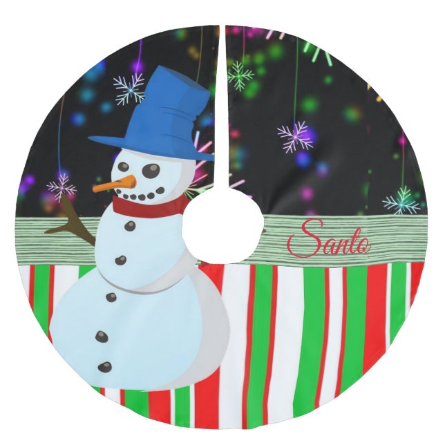 Falda Para El Árbol De Navidad De Poliéster Falda de árbol de Navidad (Anverso)