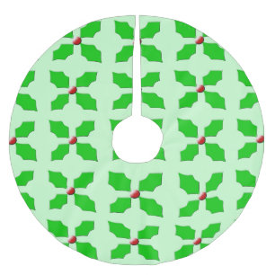 Falda Para El Árbol De Navidad De Poliéster Falda de árbol de Navidad de acebo