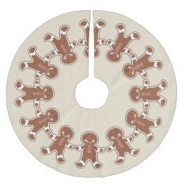 Falda Para El Árbol De Navidad De Poliéster Falda de árbol de Navidad de jengibre crema niños