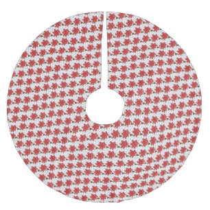 Falda Para El Árbol De Navidad De Poliéster Falda de árbol de Navidad/Poinsettias