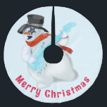 Falda Para El Árbol De Navidad De Poliéster Falda de árbol de Navidad Snowman con diversión de<br><div class="desc">Snowman con Navidades de guitarra Fiesta Dibujo Personalizado divertido - Elija / Añadir su texto único / nombre / color - Hacer su regalo especial - Redimensionar y mover o eliminar y agregar elementos / texto con herramienta de personalización ! Dibujo y diseño por MIGNED. Por favor, vea mis otros...</div>