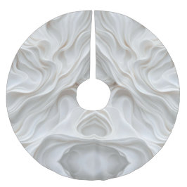 Falda Para El Árbol De Navidad De Poliéster Falda de árbol de onda de mármol blanco minimalist