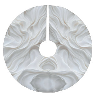 Falda Para El Árbol De Navidad De Poliéster Falda de árbol de onda de mármol blanco minimalist