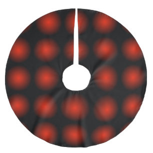 Falda Para El Árbol De Navidad De Poliéster Falda de árbol de patrón de luz negra roja