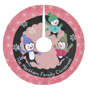 Falda Para El Árbol De Navidad De Poliéster Falda de árbol de vacaciones personalizada para lo