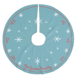 Falda Para El Árbol De Navidad De Poliéster Falda de árbol de vacaciones personalizada Stars