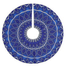 Falda de árbol decorativa azul