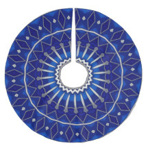 Falda de árbol decorativa azul