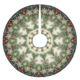 Falda Para El Árbol De Navidad De Poliéster Falda de árbol decorativa verde
