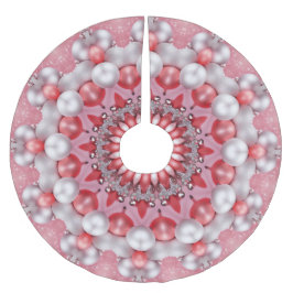 Falda Para El Árbol De Navidad De Poliéster Falda de árbol decorativo rosa