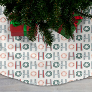 Falda Para El Árbol De Navidad De Poliéster Falda de árbol 'Ho Ho Ho'