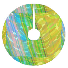 Falda Para El Árbol De Navidad De Poliéster Falda de árbol (Polo cepillado) hecha en gemas de 