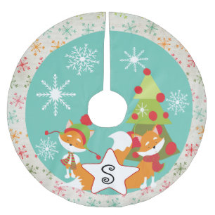 Falda Para El Árbol De Navidad De Poliéster Falda de encargo del árbol del día de fiesta del