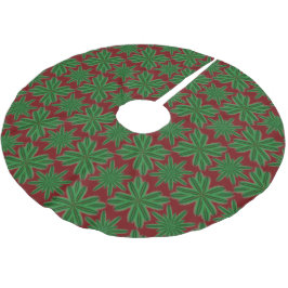 Falda Para El Árbol De Navidad De Poliéster Falda de Garnet Tree con copos de nieve