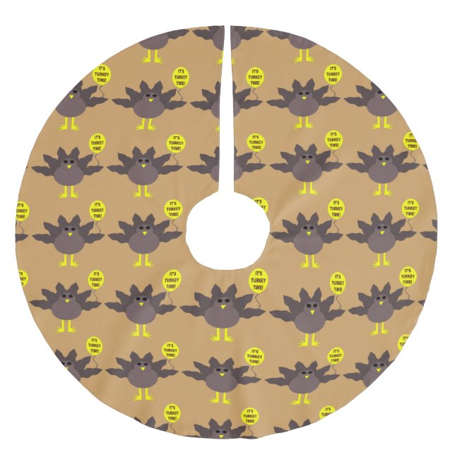 Falda Para El Árbol De Navidad De Poliéster Falda del árbol de Acción de Gracias en Turquía (Anverso)