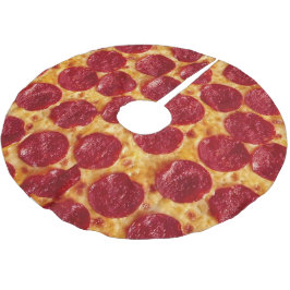 Falda Para El Árbol De Navidad De Poliéster Falda del árbol de navidad de la pizza